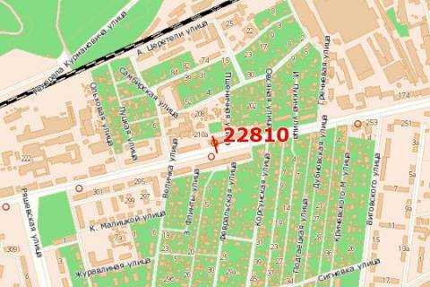 Билборд A в Васильевке Городоцька вул., 188 - Вівсяна вул. (від центру) схема