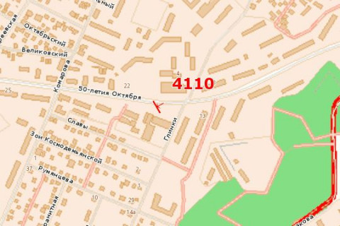Билборд B в Васильевке, 3x6  Соборна вул., 15 - Глинки вул. схема
