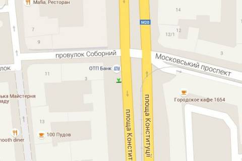 Ситилайт A в Харькове, 1.2x1.8  Конституції пл. - Соборний пров. (Радянський пров.) схема