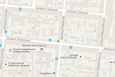 Скроллер A в Одессе, 2.3x3.14  Успенська вул., 20 - Канатна вул., 40 - 42445 схема