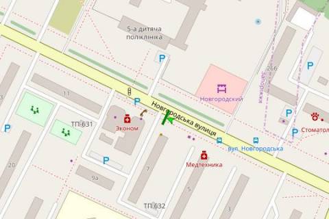 Билборд B в Запорожье, 3x6  Сорочинська (Новгородська) вул., 7 схема