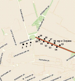 Беклайт A у Тернополі, 1.2x1.8  Злуки просп., 9 схема