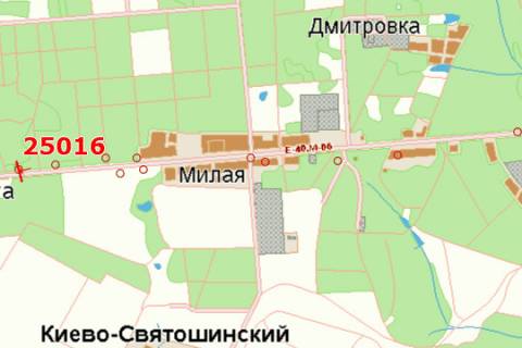 Билборд A на трассах Киевской области, 5x12  Київ - Житомир, 13км+950м від Києва (у напрямку  Житомира) схема