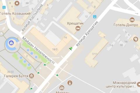 Скроллер A в Киеве, 1.2x1.8  Хрещатик вул., 16 ("Юнітрейд", "Райффайзенбанк") - 272682 схема