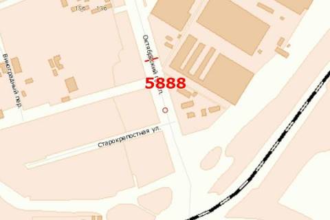 Билборд B в Васильевке, 3x6  Богоявленський просп. (Жовтневий просп.) - Старофортечна вул. схема