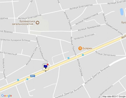 Билборд B в Бровары, Нестандарт  Київська вул., 72, через 270м після перехрестя з Відродження вул. (кол. Пушкіна). та Красницького повіту вул. (кол. Сєрова) схема