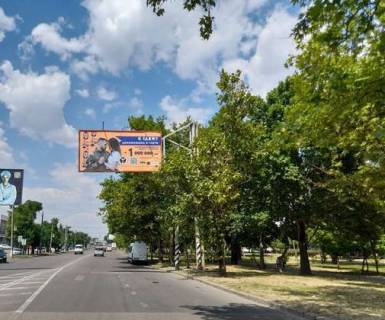 Билборд A в Николаеве, 3x6  Богоявленський просп. (Жовтневий просп.) - Ковальська вул. (Кузнецька, Скороходова)  - Будівельників вул. фото 1