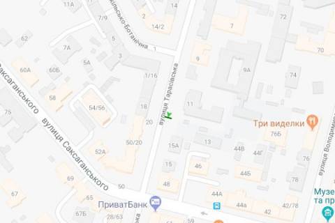 Беклайт B у Києві, 1.2x1.8  Тарасівська вул., 11 схема