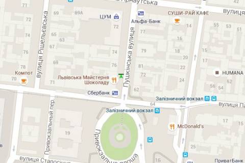 Ситилайт A в Васильевке, 1.2x1.8  Пушкінська вул., 76 схема