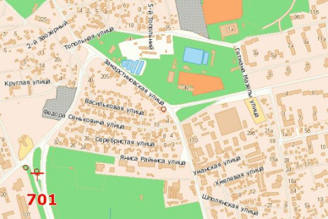 Билборд A в Васильевке, 3x6  Вячеслава Чорновола просп. - Варшавська вул. (від центру) схема