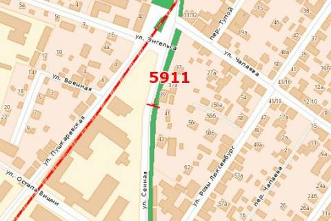 Билборд B в Васильевке, 3x6  Сінна вул., 39 схема