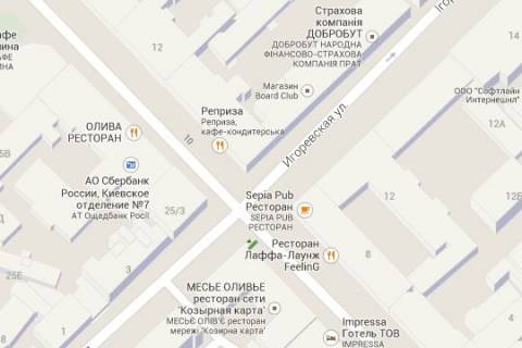 Бэклайт A в Киеве, 1.2x1.8  Петра Сагайдачного вул., 23/4 -№4 	 (у напрямку Поштової пл.) схема