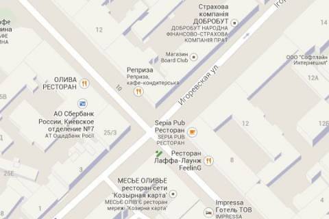 Ситилайт A в Киеве, 1.2x1.8  Петра Сагайдачного вул., 23/4 -№4 	 (у напрямку Поштової пл.) схема