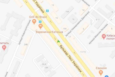 Ситилайт B в Киеве, 1.2x1.8  Лесі Українки бульв., 24 №1 (розподільник - к.№2) схема