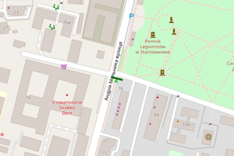 Билборд A в Ивано-Франковске, 3x6  Андрія Мельника вул., 9 схема