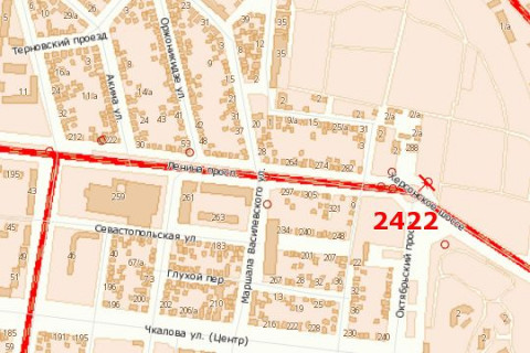 Билборд A в Васильевке, 3x6  Херсонське шосе - Центральний просп. (Леніна просп.) схема