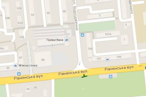 Билборд A в Васильевке, 3x6  Рівненьська вул. - Відродження просп. (права) схема