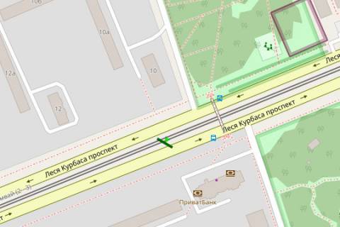 Билборд B в Киеве, 6x3  просп. Леся Курбаса (50-річчя Жовтня)., 9 на розподілювачі схема