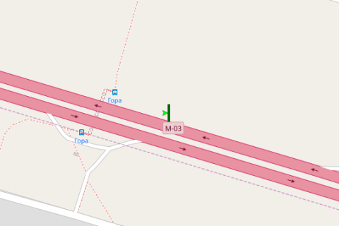 Билборд B в Горе, 5x12  Київ - Бориспіль, 19км+620м до Києва (№1 зліва)  (у напрямку  Борисполя) схема