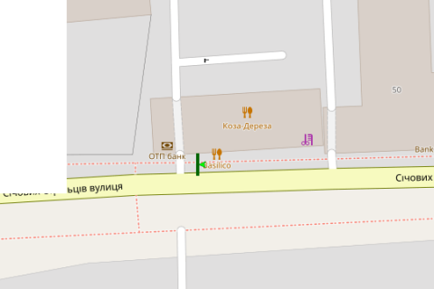 Бэклайт A в Киеве, 1.2x1.8  Січових Стрільців (Артема вул.), 52 схема