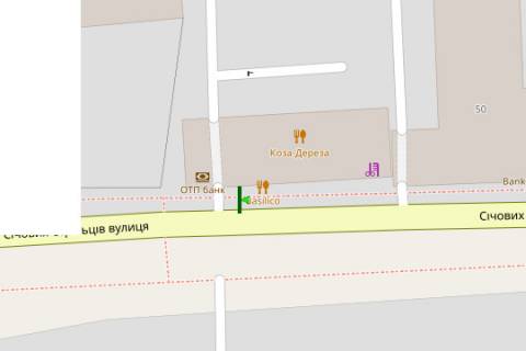 Ситилайт A в Киеве, 1.2x1.8  Січових Стрільців (Артема вул.), 52 схема