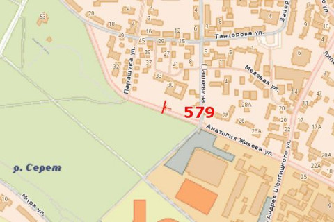 Билборд A в Васильевке, 3x6  Анатолія Живова вул., 30 схема