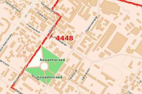 Білборд, Бігборд (Борд)  A у Василівці, 3x6  Євгена Чикаленка вул. (Медведєва вул.) - Училищний пров. схема