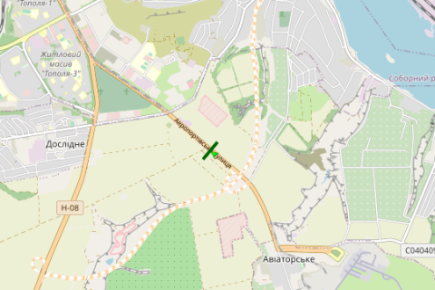 Билборд B в Васильевке, 3x6  Дорога в аеропорт “Дніпропетровськ”,  2 км +555м (в бік м. Дніпро) схема