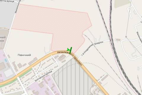 Билборд B в Васильевке, 3x6  Незалежності просп. (Ватутіна вул.), 61а схема