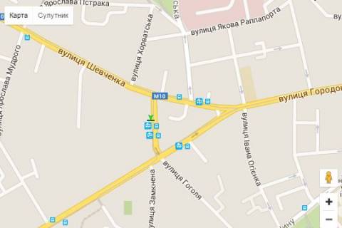 Non-Standard A in Lviv, 1.2x1.8  Тараса Шевченка вул. (Шевченка Тараса вул.), 1 (театр ім. Л. Українки) scheme