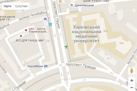 Ситилайт A в Харькове, 1.2x1.8  Науки просп. (Леніна просп.), 4 (№1) схема