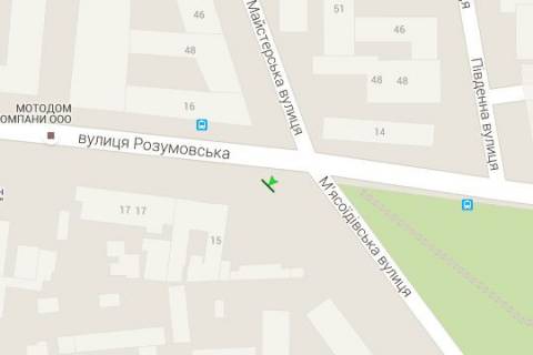 Билборд B в Одессе, 3x6  Розумовська вул. - М`ясоїдівська вул. схема