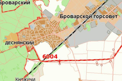 Билборд B в Васильевке, 3x6  Київ - Чернігів, 10 км + 710 м (зліва в  напр. м. Чернигов;  3км від Броварів) схема