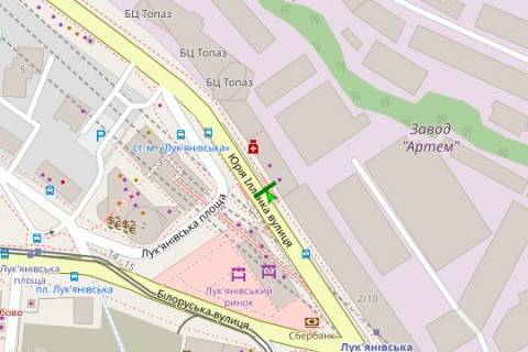 Scrolller, Scroll A in Vasylivka Illenka Uria st., st.metro"Luk'anovskaa": naprotiv zavoda im. Artema (v naav. Teligi Oleni) - 422750 scheme