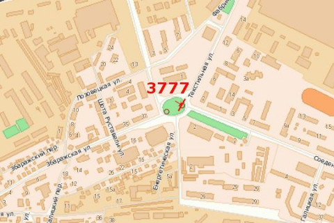 Билборд A в Васильевке, 3x6  Збаразька вул. - Злуки просп. схема