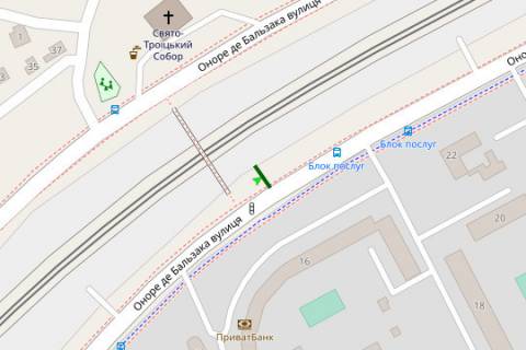 Билборд B в Киеве, 3x6  Оноре де Бальзака вул., 16 напроти схема