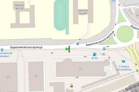 Билборд A в Киеве, 3x6  Березняківська вул., 23 схема