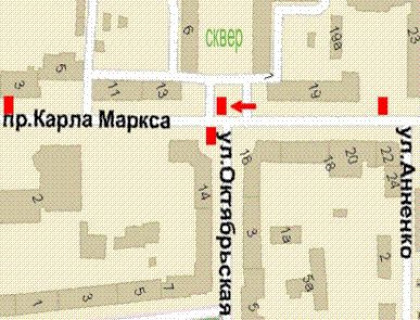 Беклайт A у Кривому Розі Поштовий просп., 19 схема