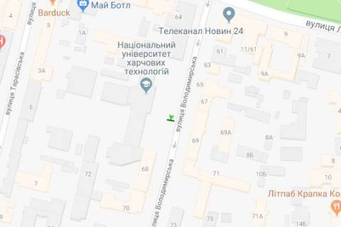 Сiтiлайт A у Києві, 1.2x1.8  Володимирська вул., 66 схема
