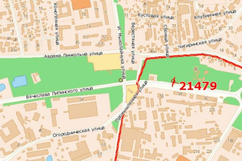 Билборд A в Васильевке Вячеслава Липинського вул., 65 схема
