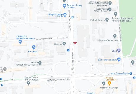 Видеоборд A в Киеве, 2.3x3.14  Теліги Олени вул., 2 (розширення 480х336) - 662310 схема