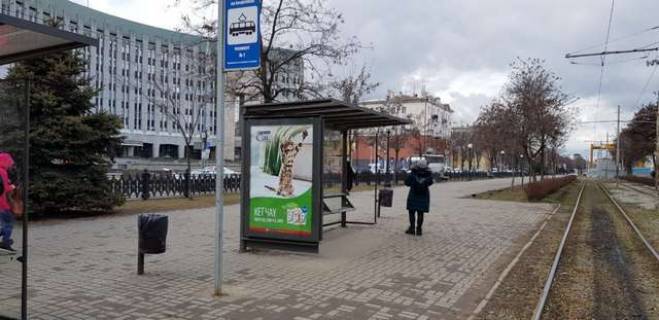 Бэклайт B в Днепр (Днепропетровск), 1.2x1.8  Дмитра Яворницького (Карла Маркса) просп. - Воскресенська вул. (Леніна вул.), (зупинка) №7 фото 1
