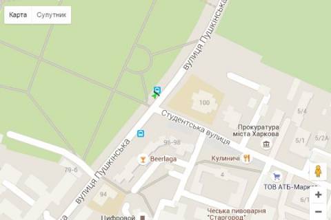 Нестандарт B у Харкові, 1.2x1.8  Григорія Сковороди вул. - Студентська вул., (зупинка) №2 схема