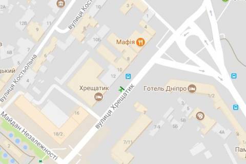 Беклайт B у Києві, 1.2x1.8  Хрещатик вул., 12 (ресторан "Планета Суші", "OTRADA") схема