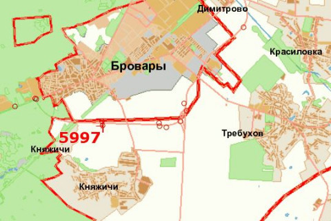 Білборд, Бігборд (Борд)  A у Василівці, 3x6  Київ - Чернігів, 10 км + 700 м (справа в напр. м. Чернигов 3км. від Броварів) схема