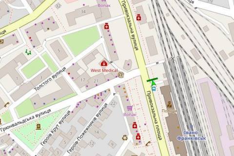 Билборд A в Ивано-Франковске, 3x6  Привокзальна пл. - Грюнвальдська вул., (ПОЛІТИКА НІ) схема