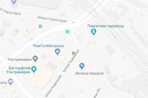 Бэклайт A в Киеве, 2.3x3.14  Мокра вул. (Кудряшова)., 1 навпроти схема