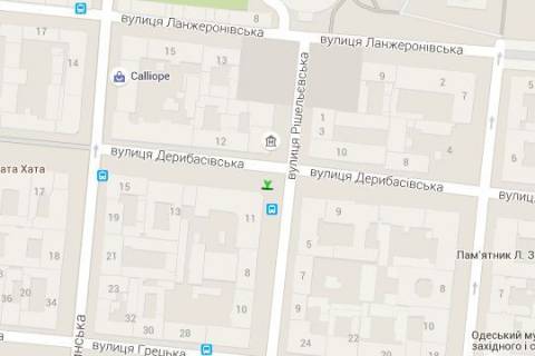 Ситилайт A в Одессе, 1.2x1.8  Рішельєвська вул., 6 - Дерибасівска вул. схема