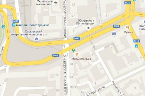 Ситилайт B в Харькове, 1.2x1.8  Рози Люксембург пл. (Павлівська пл.), 6 схема