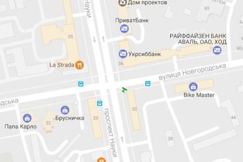 Скроллер A в Харькове, 2.3x3.14  Науки просп. (Леніна просп.) - Європейська вул. (Новгородська)., №1 - 128488 схема